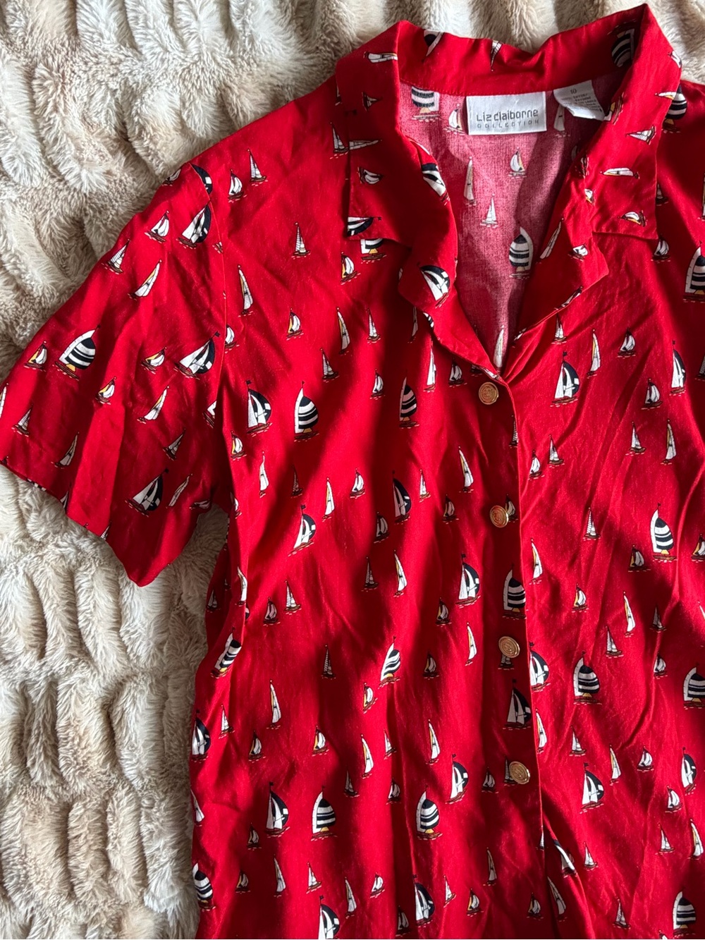 Vintage Liz Claiborne Nautical Top - Picture 5 of 13